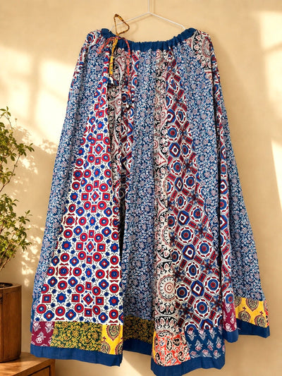 🌻Navrang ~ Neel Ajrakh Skirt