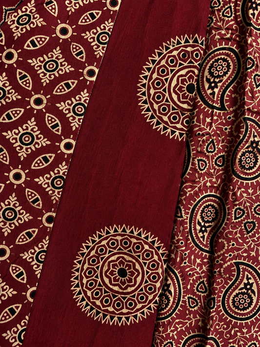 ⚜️ Dharohar ~ Surya ~ Ajrakh Long Kali Skirt
