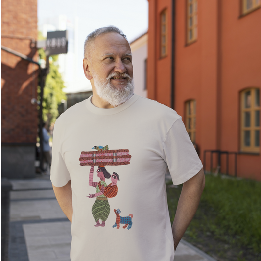 Folk at heart - Gond Handpainted T-shirt