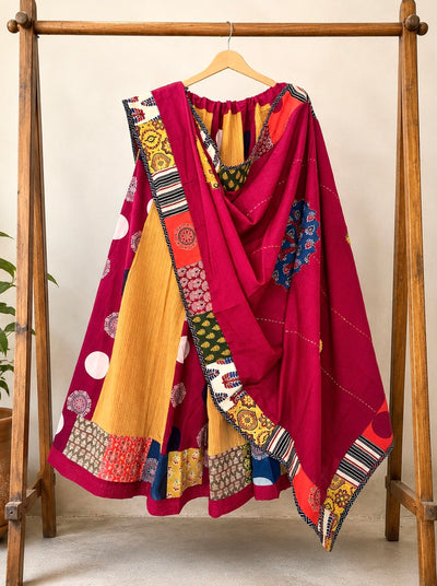🌻Navrang ~ Gulnaar Ajrakh Skirt and Dupatta Set