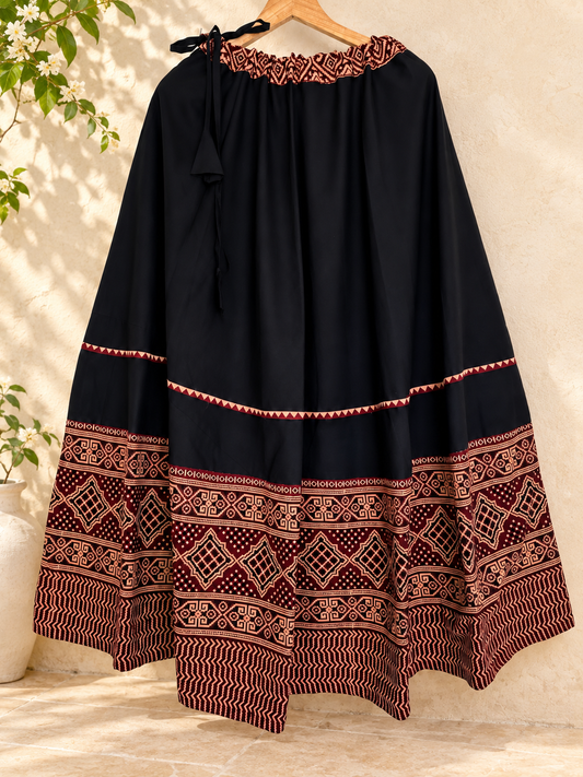 🌺Raasrang ~ Kalanya ~ Ajrakh Skirt and Dupatta Set