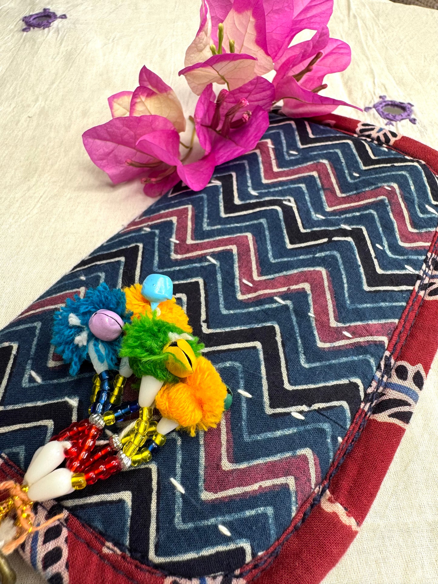 Navrang ~ Ajrakh Handcrafted Wallets ~ Zigzag