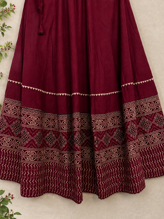 🌺Raasrang ~ Ishani ~ Ajrakh Skirt and Dupatta Set