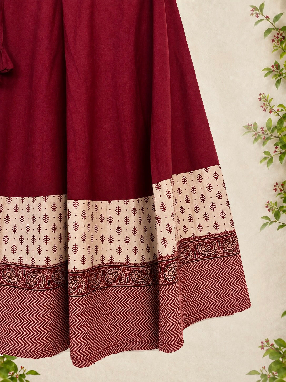 🌺Raasrang ~ Ruhani ~ Ajrakh Skirt and Dupatta Set