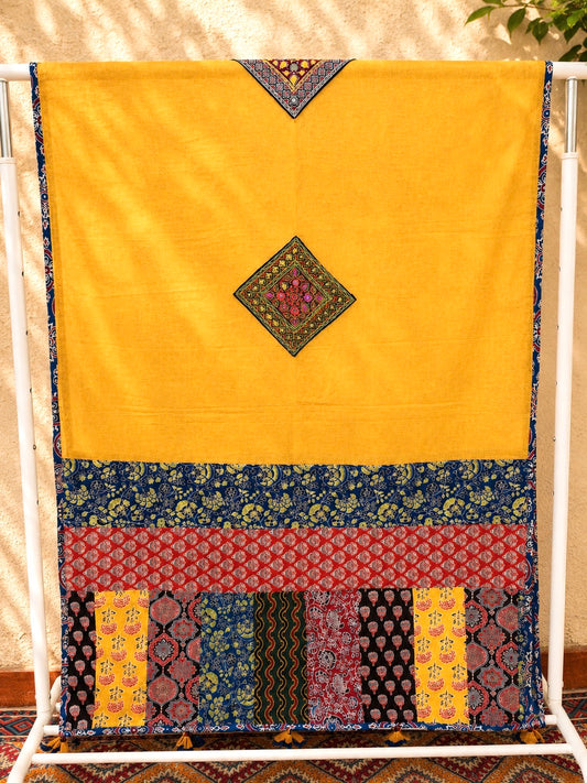 🌻Navrang ~ Amaltas Ajrakh Skirt and Dupatta Set