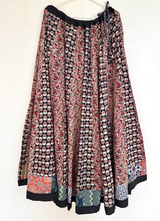 ✨Garba nu Ghoomie ~ Ajrakh Lehenga and Dupatta Set ~ Red and Black Combo