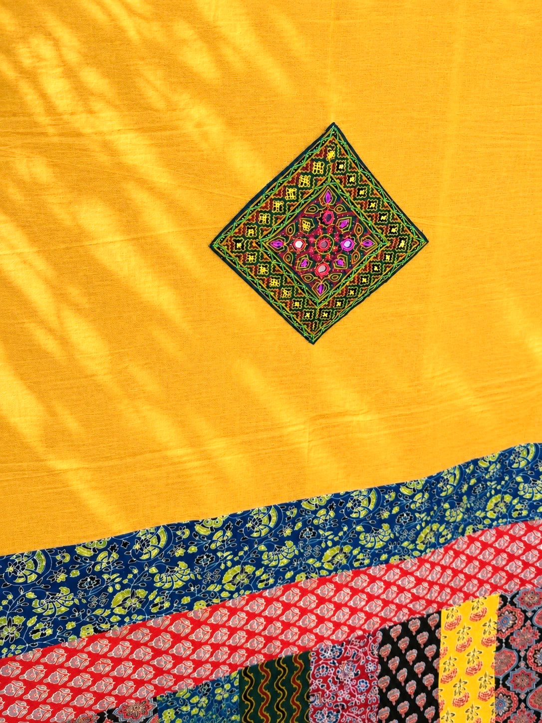 🌻Navrang ~ Amaltas Ajrakh Skirt and Dupatta Set