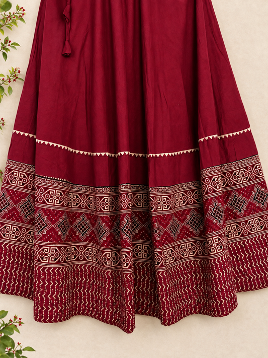 🌺Raasrang ~ Ishani ~ Ajrakh Skirt
