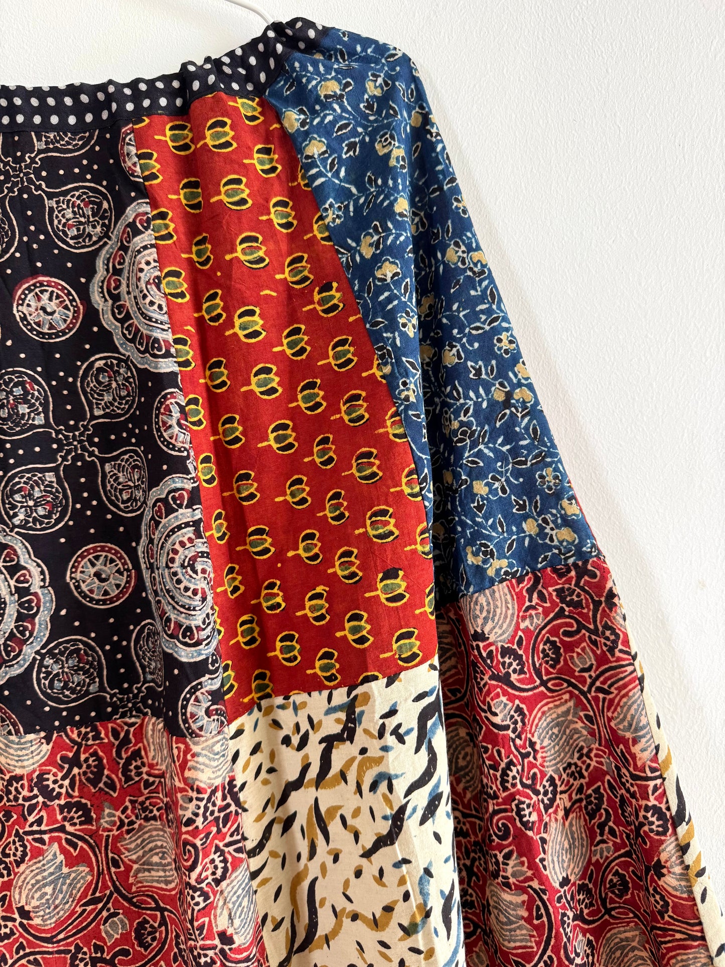 🌻Navrang ~ Ajrakh Lehengas ~ Multicolor w/ black polka dots