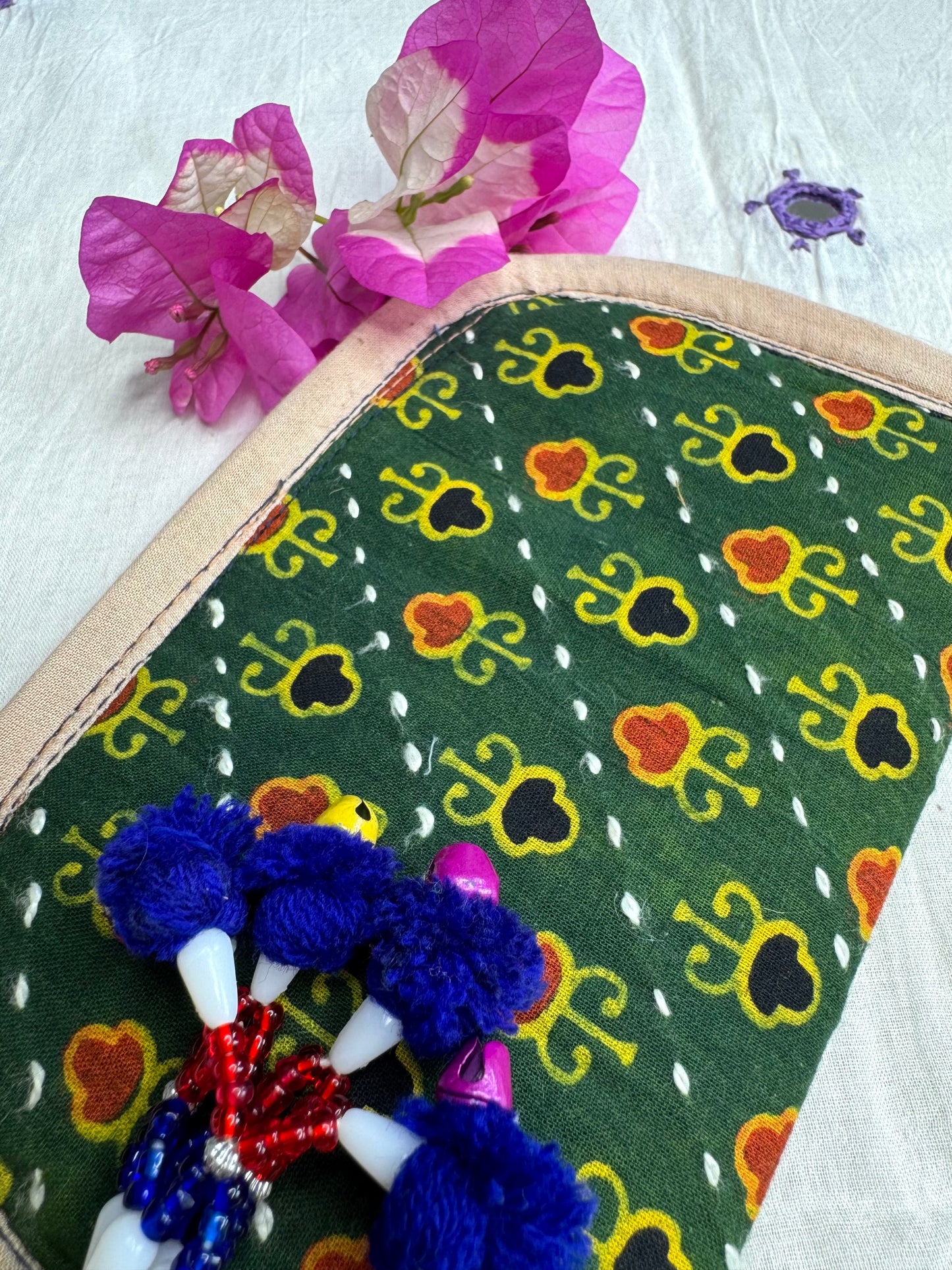 Navrang ~ Ajrakh Handcrafted Wallets ~ Green