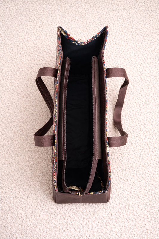 Karwaan🍂 Neel Baag motifs ~ Sanganeri Handblock Laptop Bag