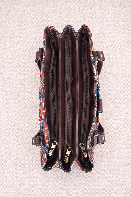 Karwaan🍂 Autumn motifs ~ Sanganeri Handblock HandBag