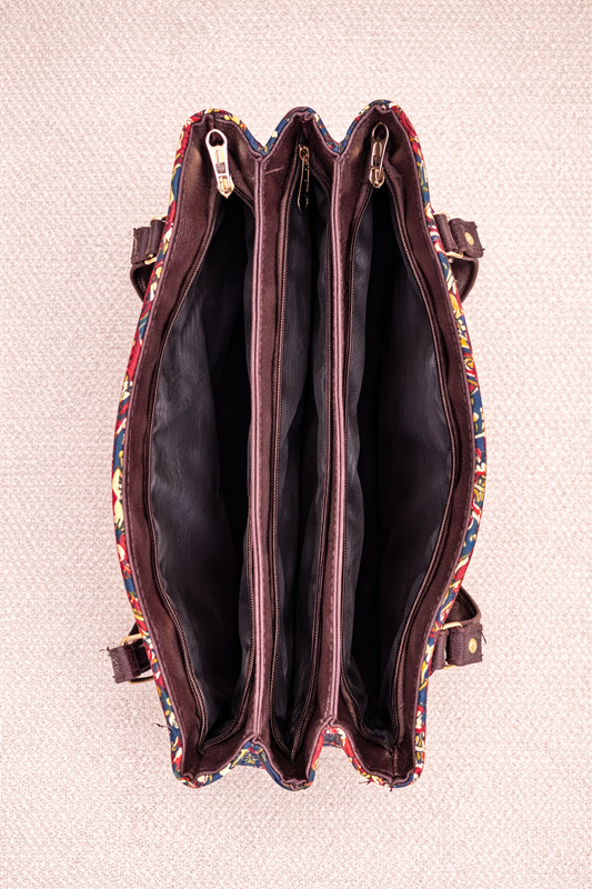 Karwaan🍂 Autumn motifs ~ Sanganeri Handblock HandBag