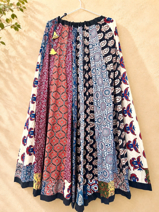 🌻Navrang ~ Meher Ajrakh Skirt and Dupatta Set