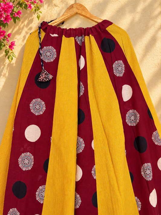 🌻Navrang ~ Gulnaar Ajrakh Skirt