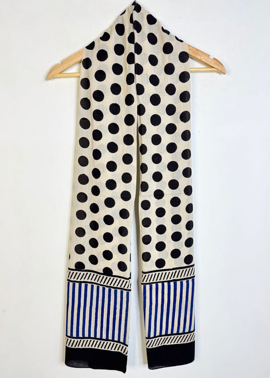 Raag 🪷 Mulmul Cotton Stoles ~ Polka Dots