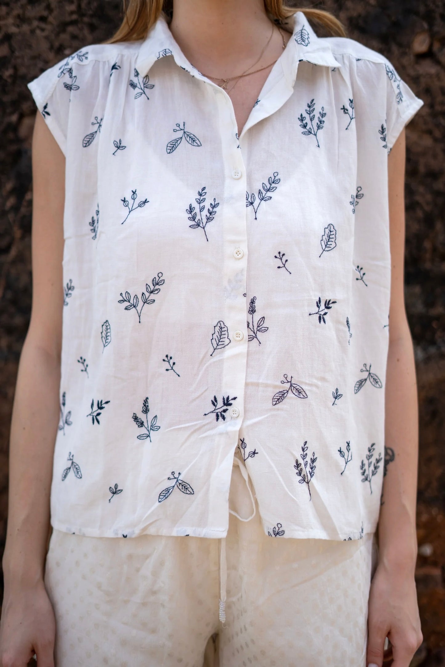 𖡼𓋼𖤣𖥧𓋼Jane ~ Cotton Embroidered Top ᯓ࣪⋆