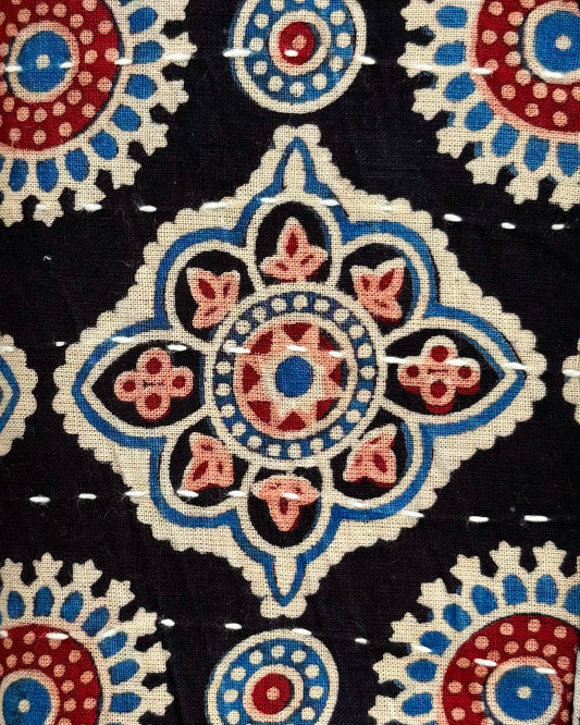 Swadesh ~ Ajrakh Handcrafted Wallets ~ Black Motifs