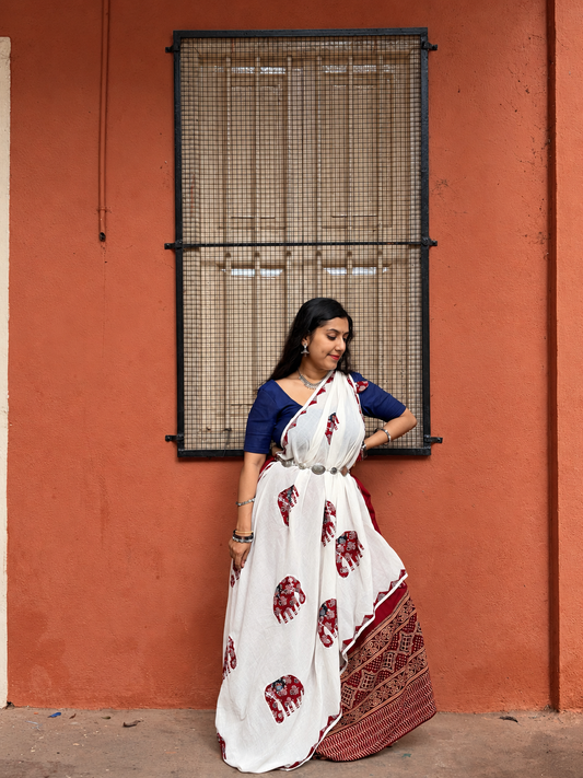 🌺Raasrang ~ Ishani ~ Ajrakh Skirt