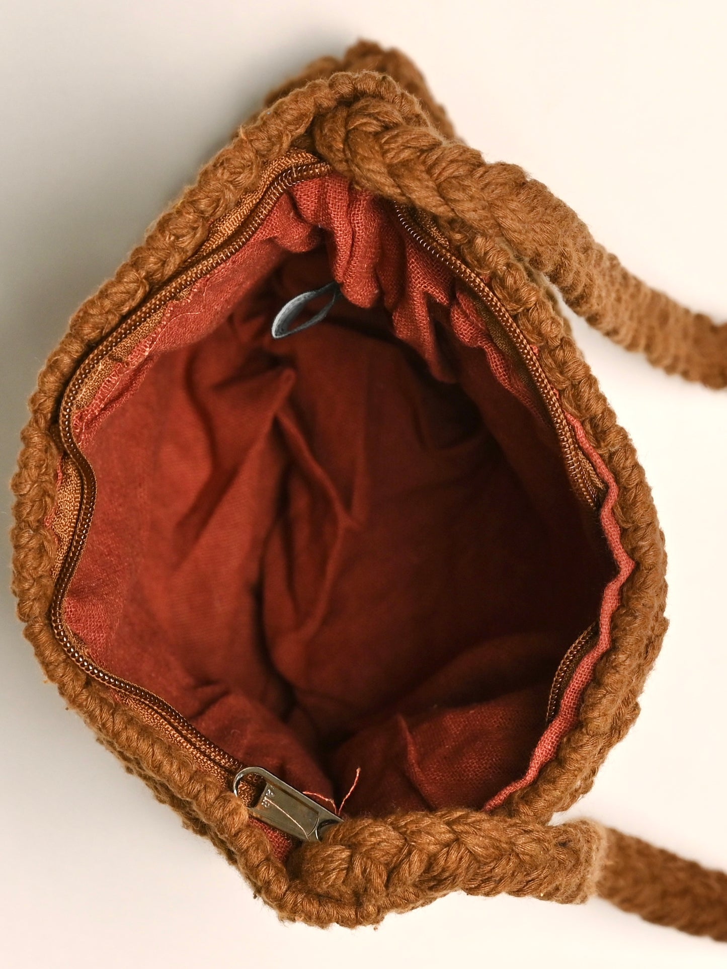 Macrame Crossbody Bag - Chocolate Brown