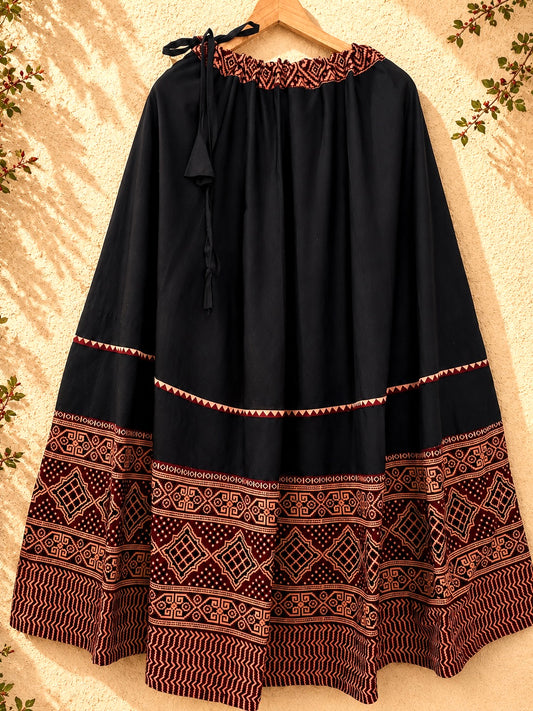 🌺Raasrang ~ Kalanya ~ Ajrakh Skirt and Dupatta Set