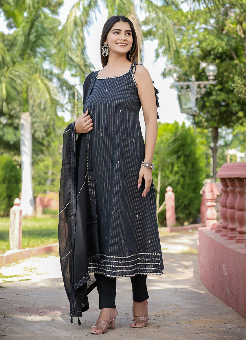 Adaa š ą½¼ā¼š Colors of Nature Cotton Suits, Ebony Black