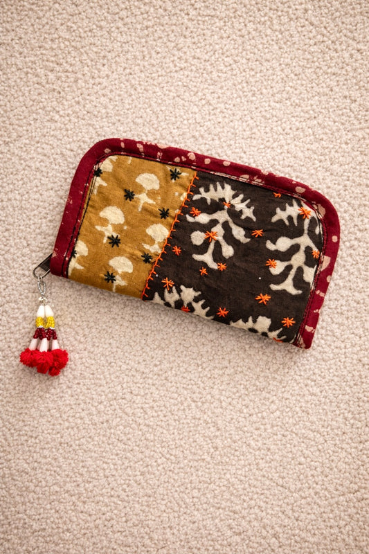 Swadesh ~ Ajrakh Handcrafted Wallets ~ Earthy Hues