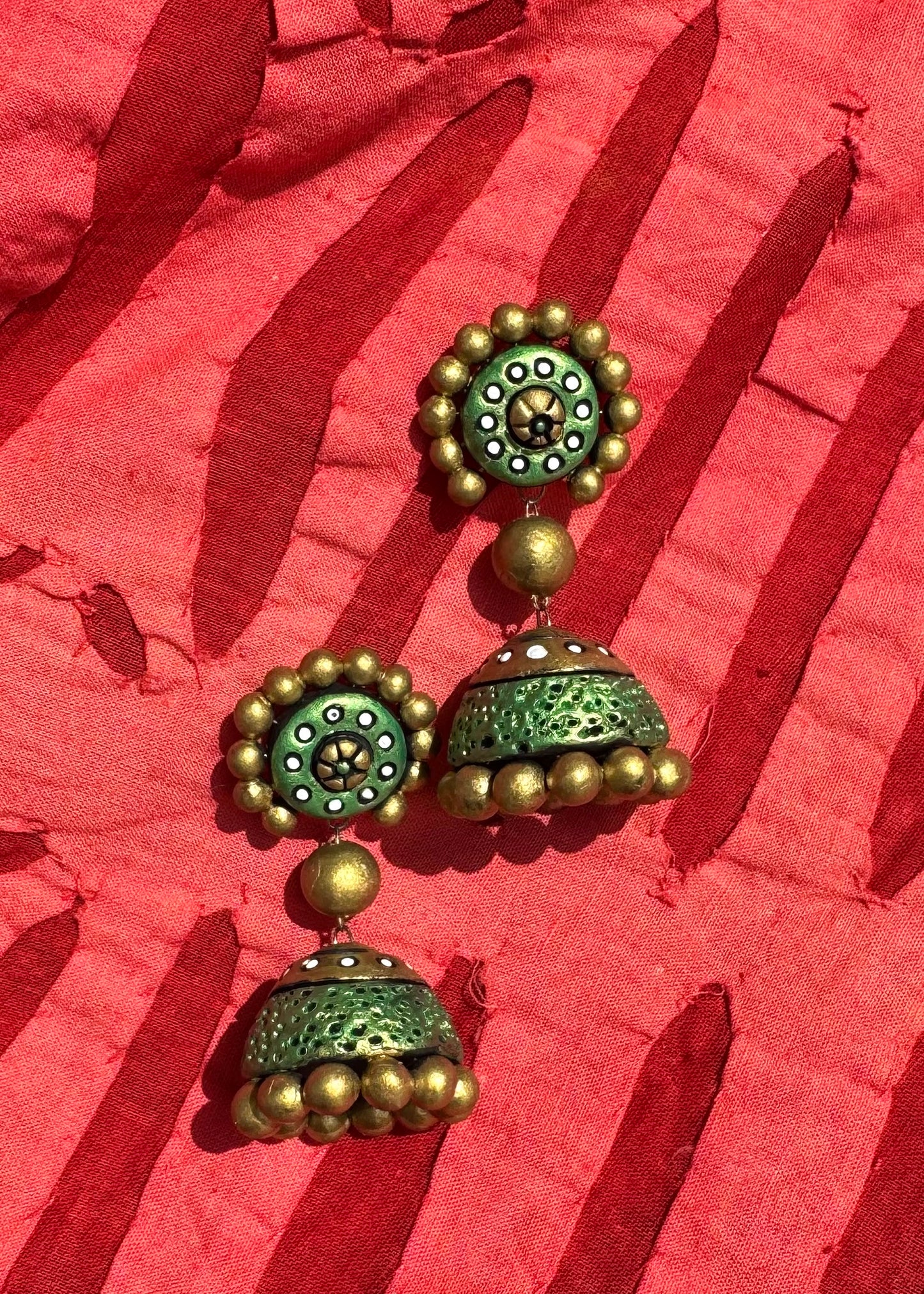 Mati ke Rang ~ Terracotta Jumkis ~ Forest Green
