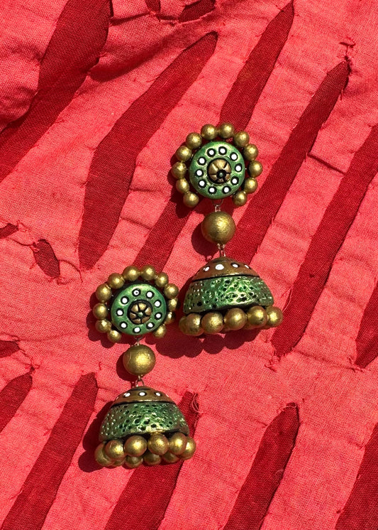 Mati ke Rang ~ Terracotta Jumkis ~ Forest Green