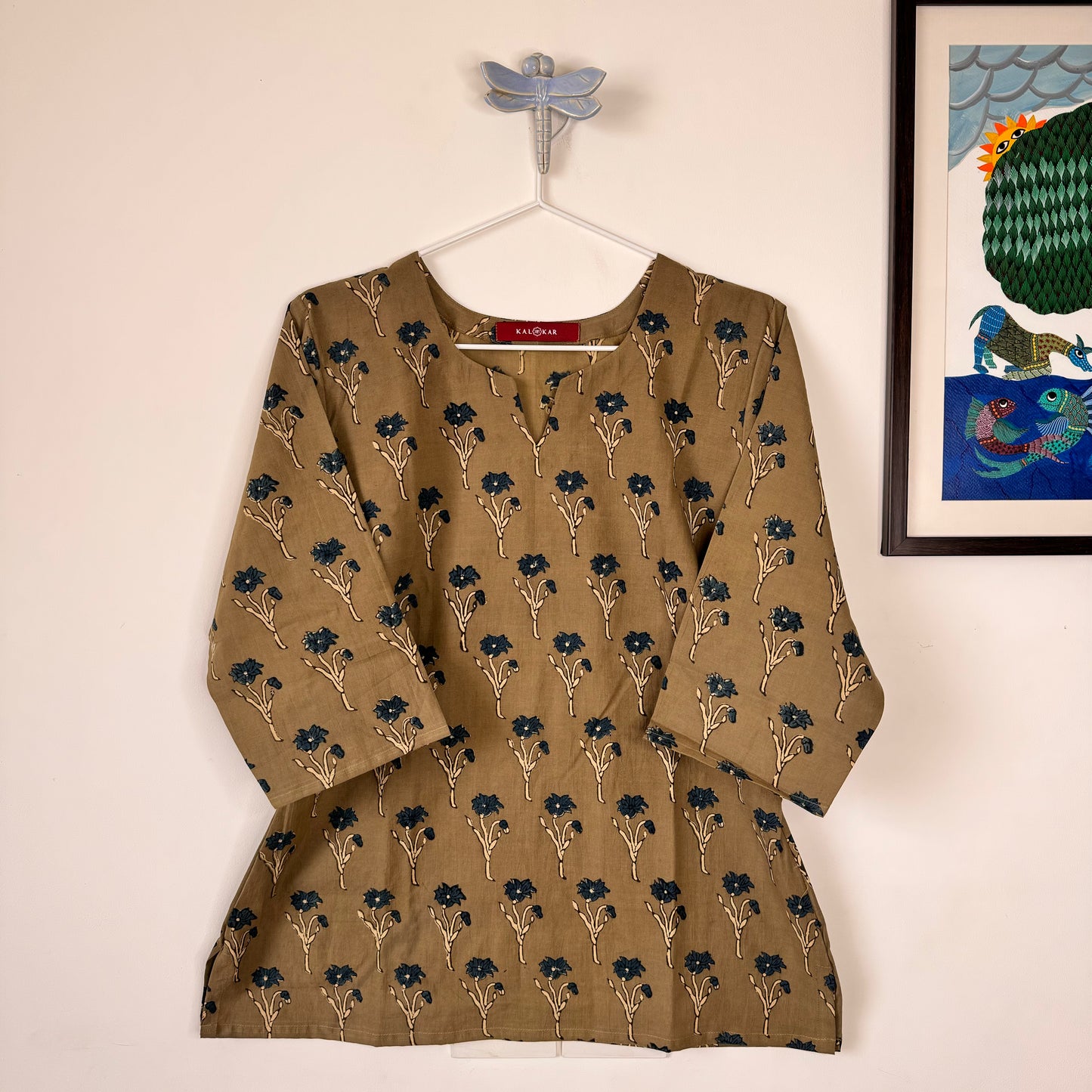 Camel - Sand Brown Ajrakh Kurti
