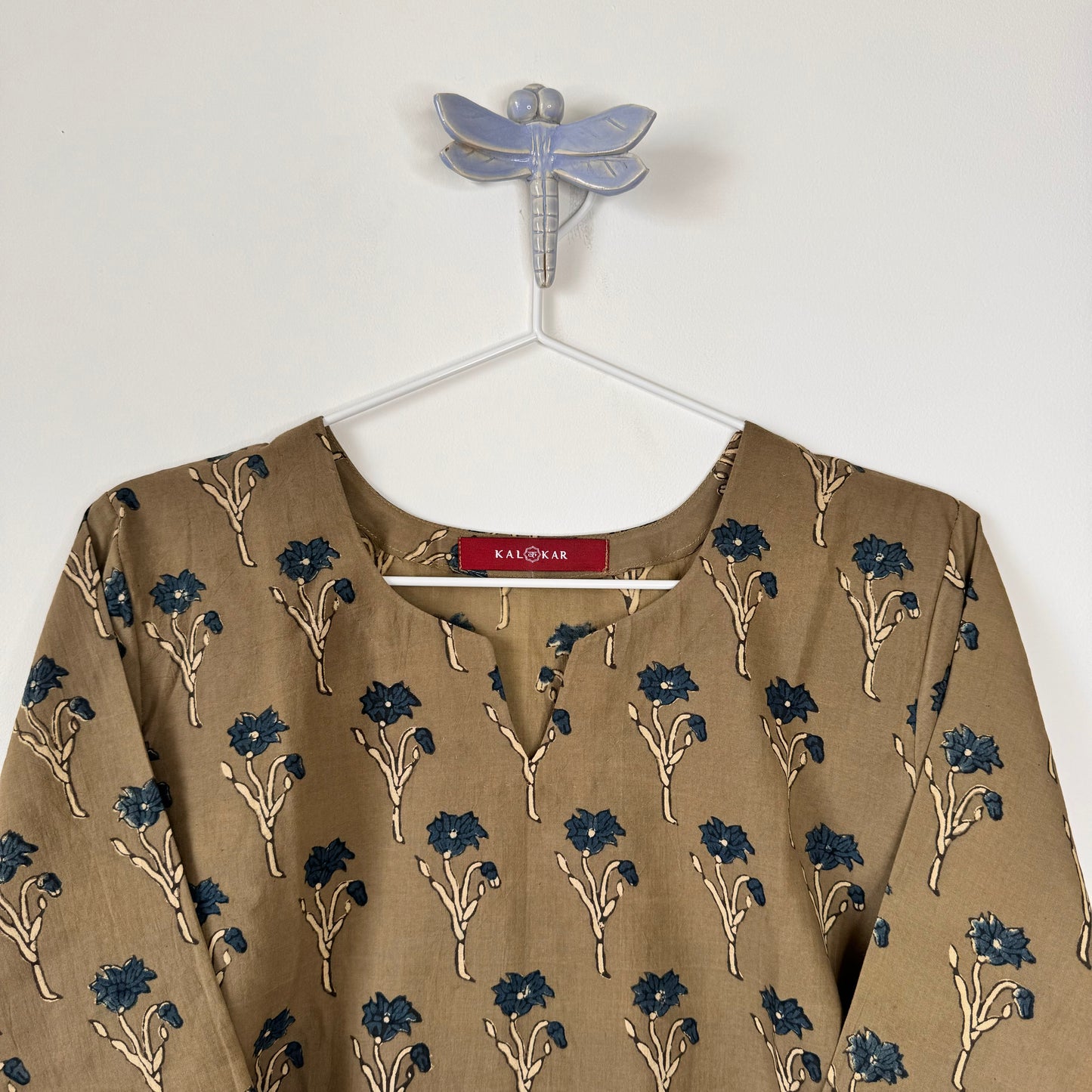 Camel - Sand Brown Ajrakh Kurti