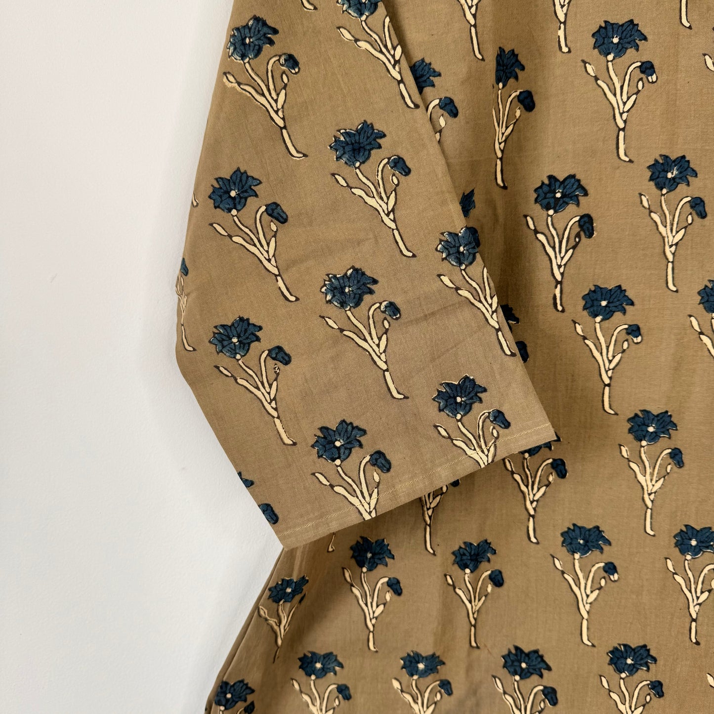 Camel - Sand Brown Ajrakh Kurti