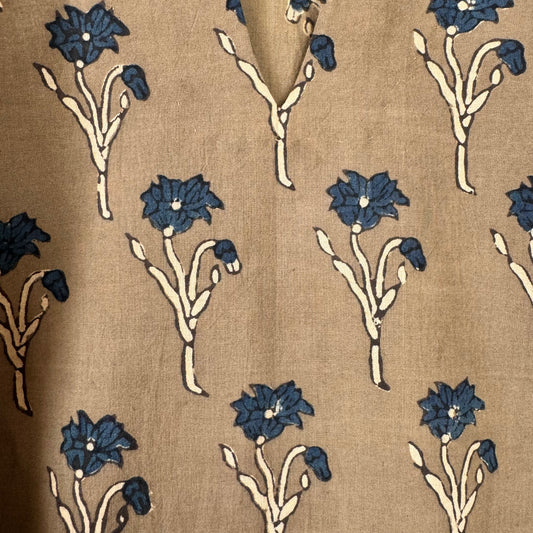 Camel - Sand Brown Ajrakh Kurti