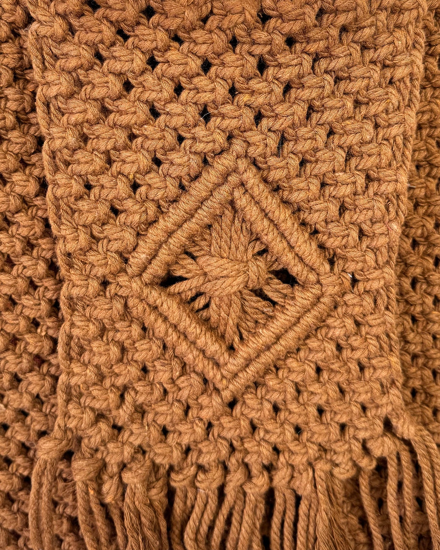 Macrame Crossbody Bag - Chocolate Brown