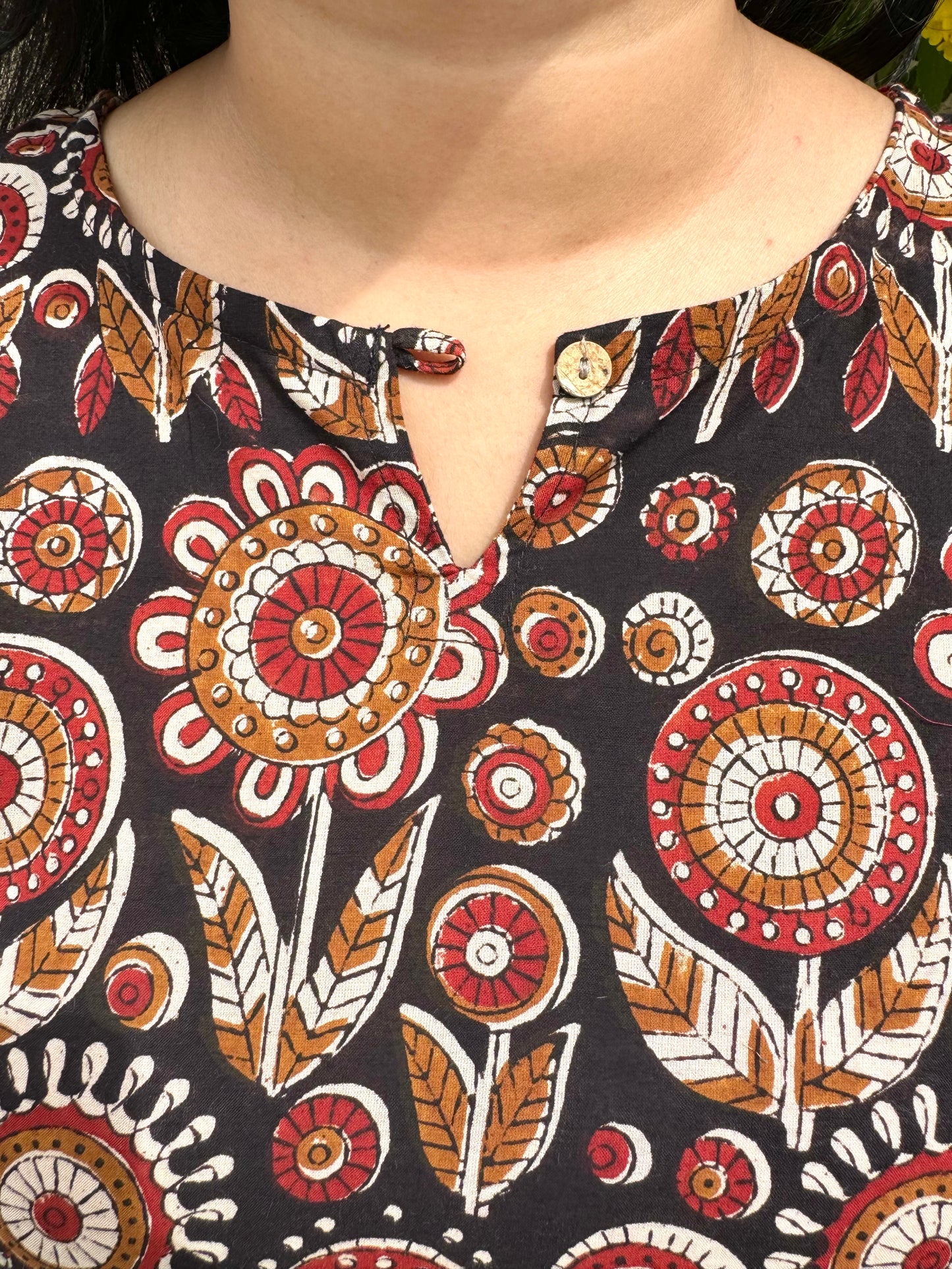 Wilderness - Brown Handblock Kurti