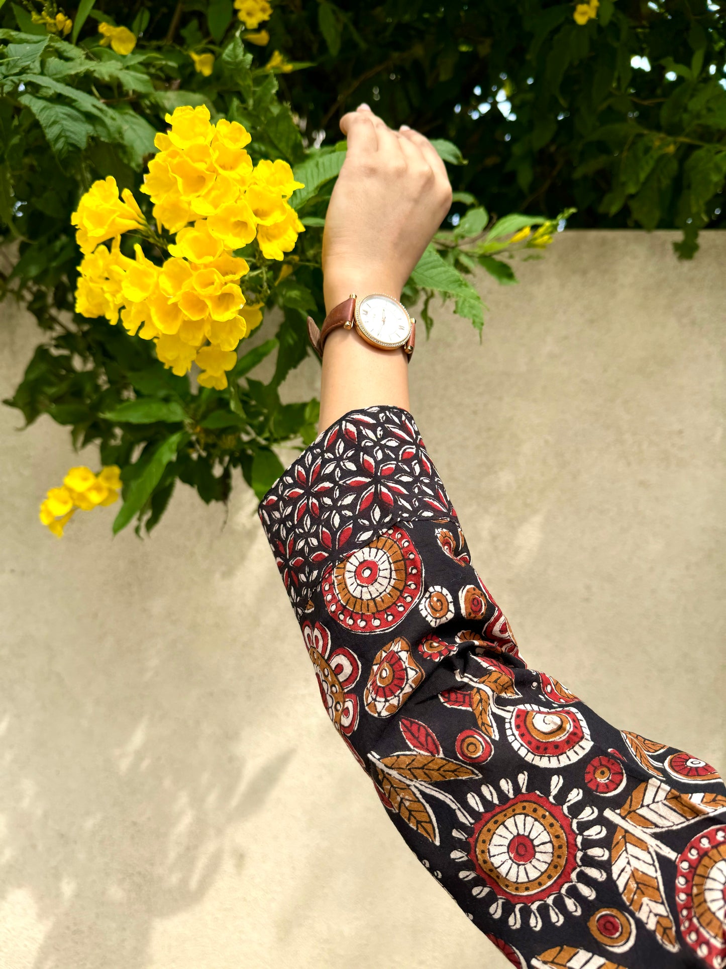 Wilderness - Brown Handblock Kurti