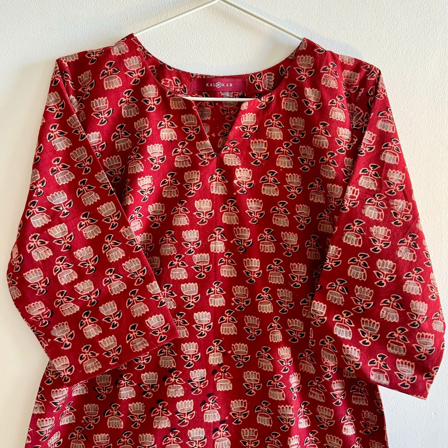 Lotus - Maroon Ajrakh Kurti