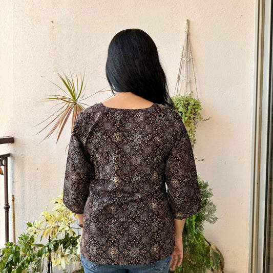 Stardust - Black Ajrakh Kurti