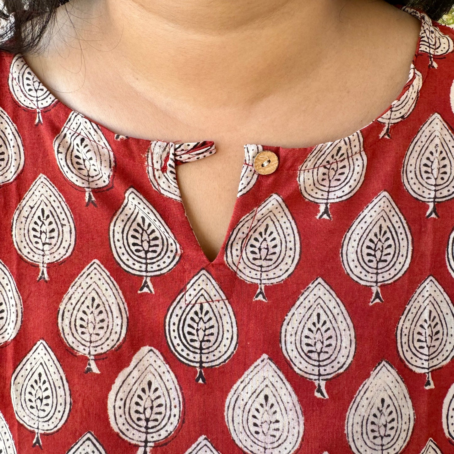 Ruby - Red Sanganeri Kurti