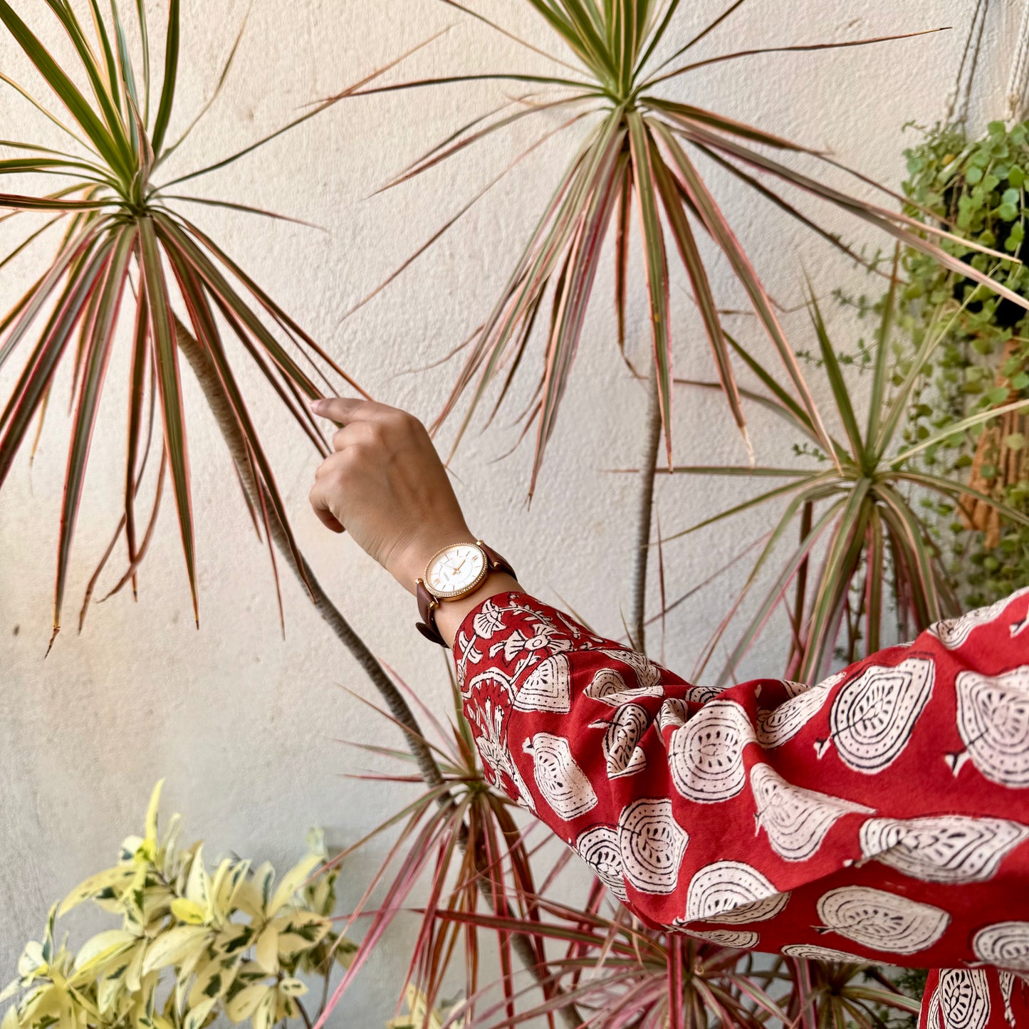 Ruby - Red Sanganeri Kurti
