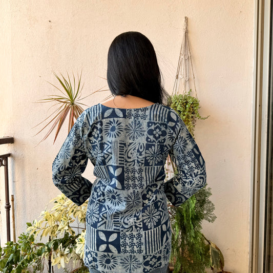 Tribal - Indigo Handblock Kurti