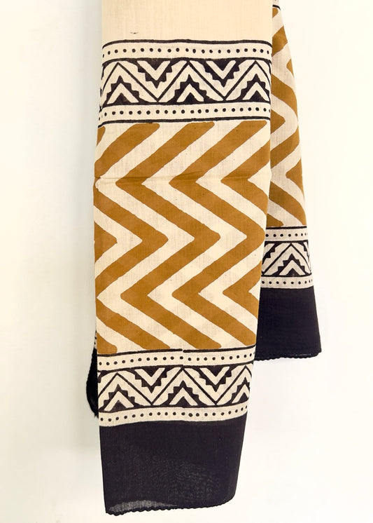 Raag πͺ· Mulmul Cotton Stoles ~ Polka ~ French Beige