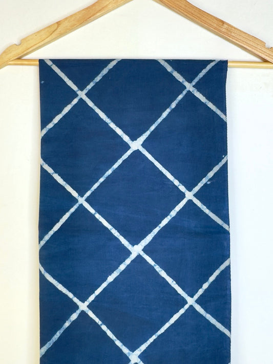 Raag πͺ· Mulmul Cotton Stoles ~ Indigo Striped
