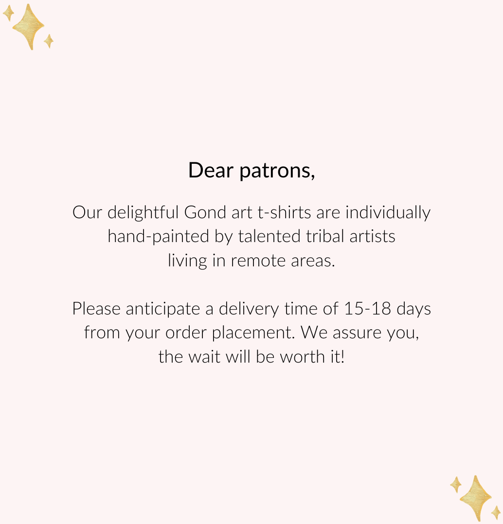 Folk at heart - Gond Handpainted T-shirt