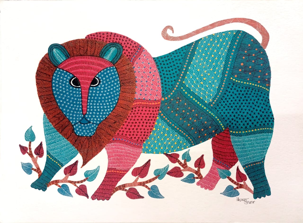 Simba - Gond Handpainted T-shirt