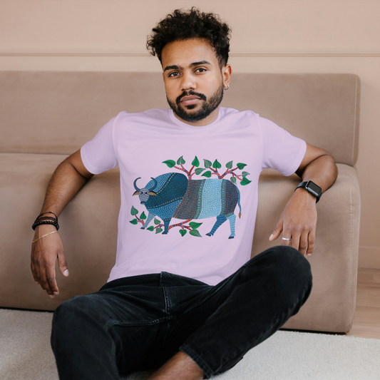 Lone Bull - Gond Handpainted T-shirt