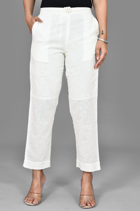 Starch White ~ Ankle Length Pant