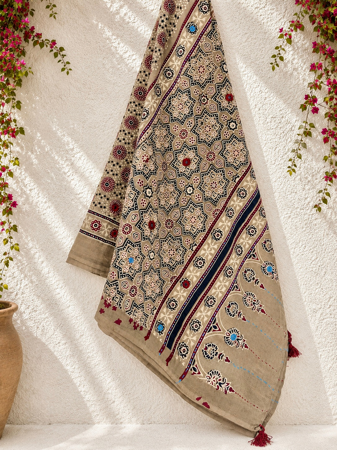🌺Raasrang ~ Nazaakat ~ Ajrakh Skirt and Dupatta Set
