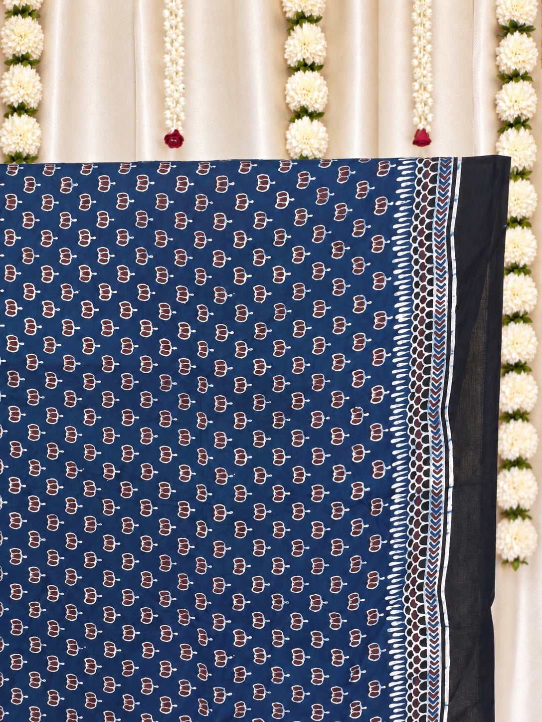 Dastaan-e-Ajrakh ✨ Modal Silk Dupatta ~ Neelambari