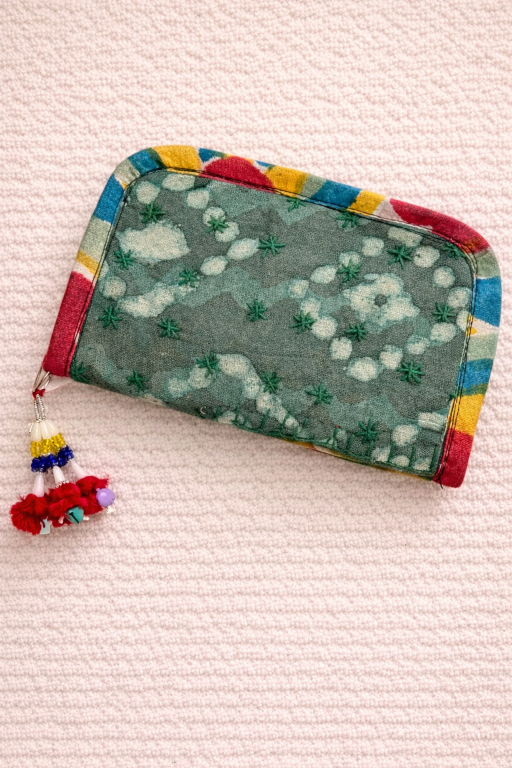 Swadesh ~ Ajrakh Handcrafted Wallets ~ Elephant in Jungle